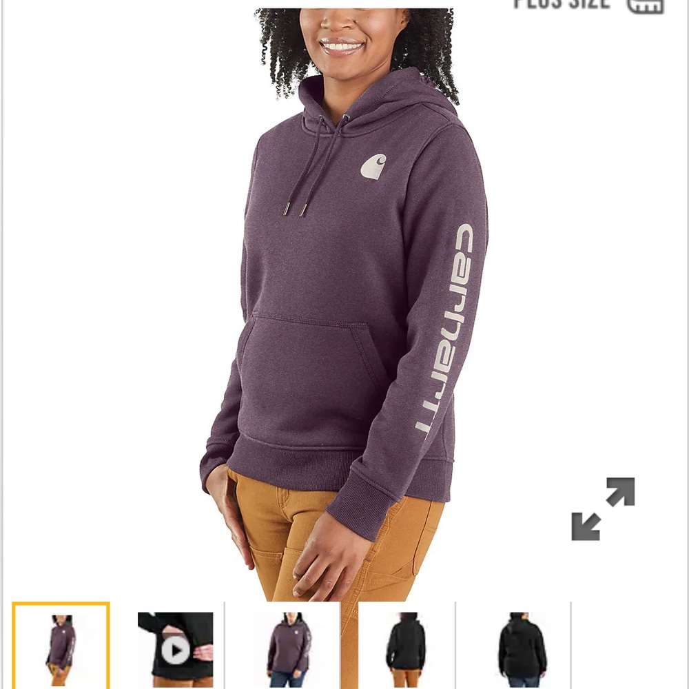 NWT Women’s Logo Carhartt Sweatshirt in Blackberry Heather Size M